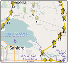 Map with sample track